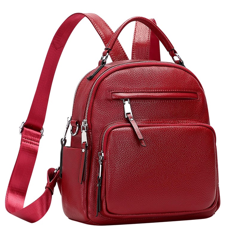 ALTOSY Genuine Leather Backpack for Women Small Convertible Backpack Purse Ladies Shoulder Bag 4 in 1 to Carry - Image 2
